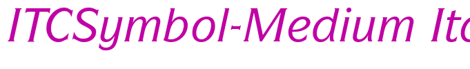 ITCSymbol-Medium Italic